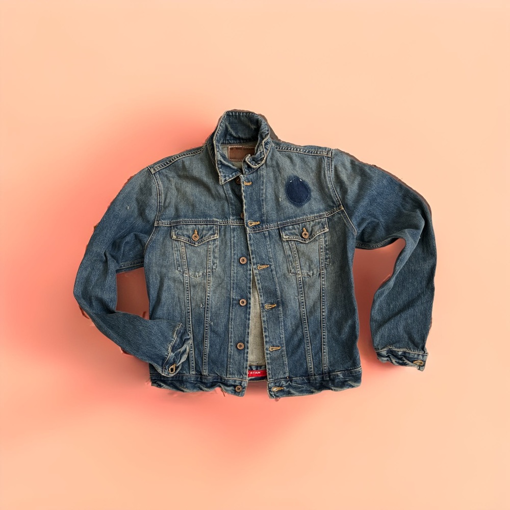 BIG STAR Vintage Men's Denim Jacket in Dark Blue Wash, Medium, Like New
